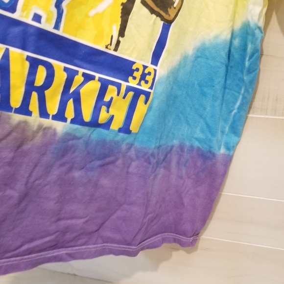 {XXL} Chinatown Market Smiley Tie Dye Shirt with FLAW on left shoulder in pics - Picture 7 of 8